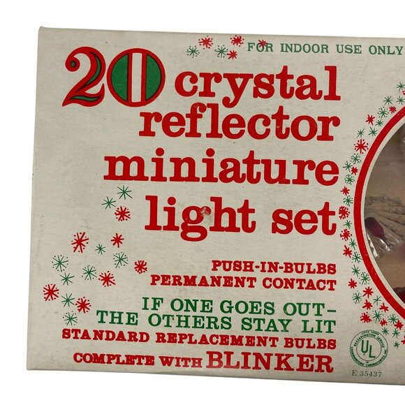 IMC Christmas Lights Vintage Crystal Reflector Miniature 3 Sets 20 Lights Each - Picture 8 of 12